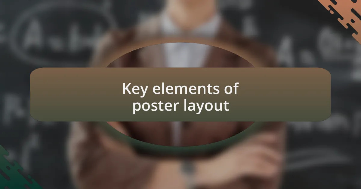 Key elements of poster layout