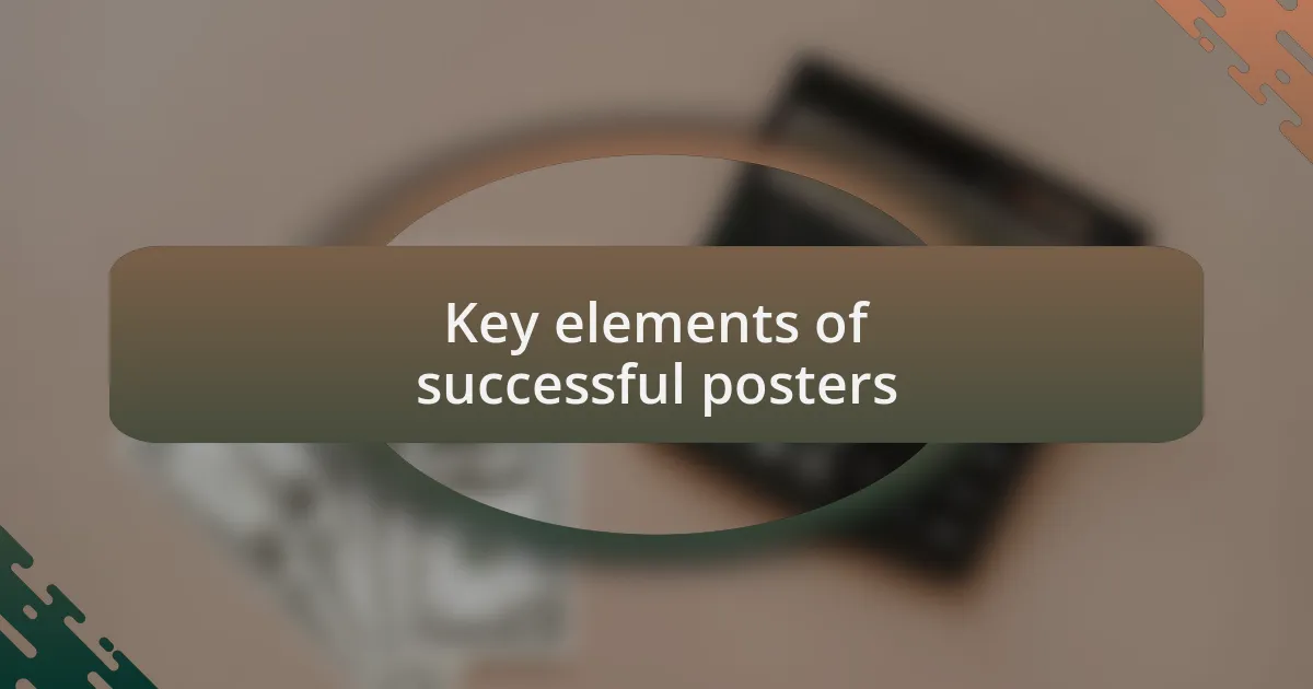 Key elements of successful posters